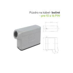 Púzdro na kábel HDC Ľahká rada - robustné hliníkové krytie pre priemyselné konektory.