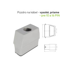 Púzdro na kábel HDC Ľahká rada - robustné hliníkové krytie pre priemyselné konektory.