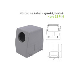 Púzdro na kábel HDC Ľahká rada - robustné hliníkové krytie pre priemyselné konektory.