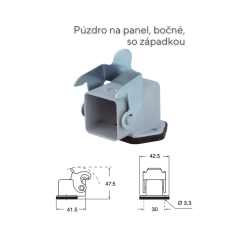 Púzdro na konektor HDC 21x21 – odolné priemyselné krytie pre elektrické konektory