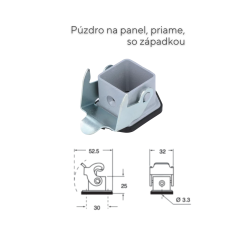Púzdro na konektor HDC 21x21 – odolné priemyselné krytie pre elektrické konektory