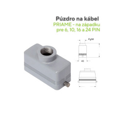 Púzdro na kábel pre konektor HDC BMx27 – odolné krytie pre priemyselné aplikácie