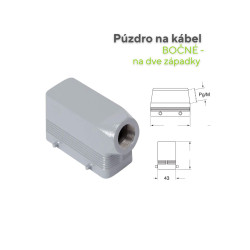 Púzdro na kábel pre konektor HDC BMx27 – odolné krytie pre priemyselné aplikácie