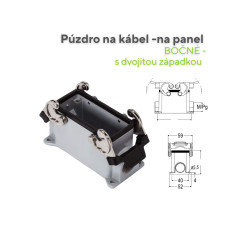 Púzdro na panel pre konektor HDC BMx27 – odolné krytie pre priemyselné aplikácie