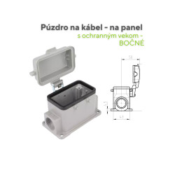Púzdro na panel pre konektor HDC BMx27 – odolné krytie pre priemyselné aplikácie