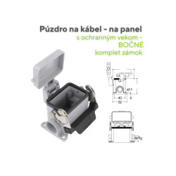 Púzdro na panel pre konektor HDC BMx27 – odolné krytie pre priemyselné aplikácie