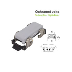 Ochranné veko HDC BMx27 – bezpečná ochrana konektorov v náročnom prostredí.