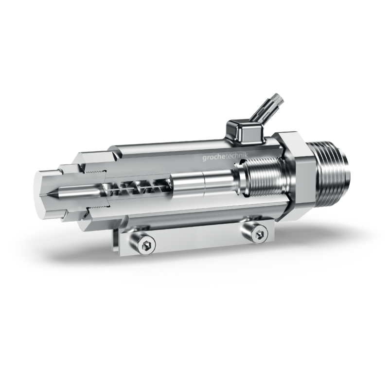 Zmiešavacia tryska od Groche Technik pre dôkladné premiešanie plastovej taveniny Zmiešavacia tryska od Groche Technik pre dôkladné premiešanie plastovej taveniny